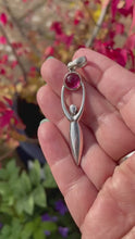 Load and play video in Gallery viewer, 925 Sterling Silver Goddess with Pink Tourmaline Pendant
