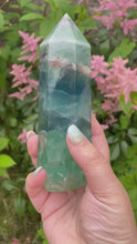 Load and play video in Gallery viewer, Green and Blue Fluorite Tower
