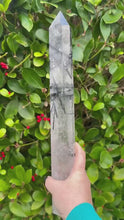 Load and play video in Gallery viewer, Amazing Tourmaline in Quartz Tower Carving
