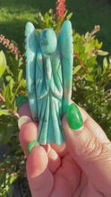 Load and play video in Gallery viewer, Natural Turquoise Angel Carving from Peru
