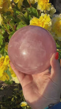 Load and play video in Gallery viewer, Large Rose Quartz Sphere
