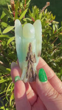 Load and play video in Gallery viewer, Natural Andean Blue Opal Angel Carving
