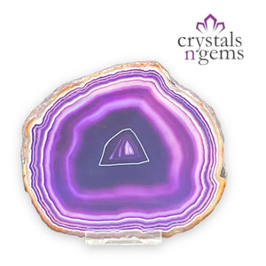 Purple Agate Crystal Slice